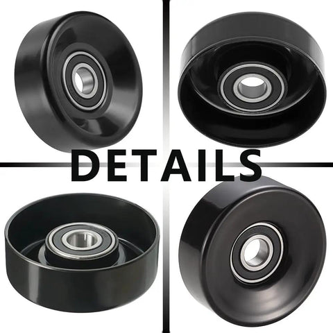 Heavy Duty 38001 Belt Drive Idler And Tensioner Pulley For Mercury Engines 88909582 419-602 Durable Steel Build showcasing detailed angles.