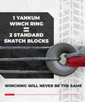 Heavy Duty Snatch Block Ring Pulley For Winch And Recovery Gear, Off Road Towing Accessories, ATV And UTV Recovery Snatch Block, Synthetic Rope Pulley, Made In USA, Dual Functionality Doubles Your Winch Line on synthetic rope