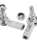 Set Of Four M8 X 1.25 Rod End Bearings With 8mm Bore Left And Right Hand Thread Ball Joint Tie Rod Ends For ATV Quad Go Kart Drift Trike Golf Cart 4 Wheeler Mini Bike Beefed Up Heavy Duty Steering Linkage, zinc coated rod ends