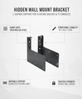 Hidden Wall Mount Bracket L Shaped Steel Support For Floating Shelves TV Consoles And Cabinets, black 13x3.3x1.6 inches