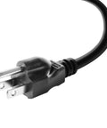 Beefy 6 Foot 18 AWG 3 Prong Power Cord For Appliances Open End SJT Cable With NEMA 5 15P US Plug 125V 10A 1250W UL Listed Black
