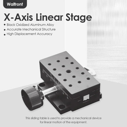 High Precision Linear Translation Stage 30x50mm Aluminum Sliding Table with manual knob for CNC linear motion