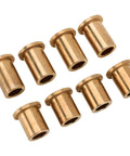 Bronze Shackle Bushing Kit For 2 Inch Wide Leaf Springs, Fits 3/4 Inch Spring Eye And 1/2 Inch Shackle Bolts, 8-Piece Set