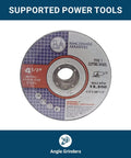 Front view: Benchmark Abrasives 4-1/2 in aluminum oxide Type 1 cutting wheel for metal, 0.040 in thick, 7/8 in arbor
