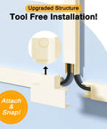 Cord Cover Wall Mount Kit 157In Beige Low Profile Cable Raceway Hider for TV Cables with tool-free installation view