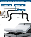 Heavy Duty Chrome Mattress Retainer Bars 2 Pack Solid Metal Bed Frame Grippers secure mattresses over 11 inches tall in various sizes.