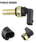Engine Coolant Temperature Sensor 12641073 with metal and plastic casing detail, designed for accurate temperature readings.