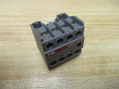 CA5-22M CA522M Auxiliary Contact Block with 2 N.O./2 N.C. terminals, front-mounted for A-Line Series 600V electrical control.