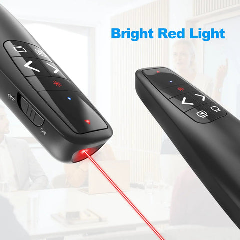 Game Changing Presentation Clicker for PowerPoint and Google Slides With USB Wireless Remote Laser Pointer Long Range 98ft