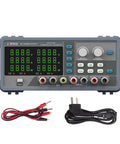 Front view of the 32V 6A Adjustable Multi Channel DC Power Supply MPS-3264 with One Key Series Parallel, USB, preset slots, and encoder knob.