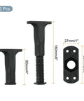 Heavy Duty Adjustable Bed Frame Support Legs With Center Slat Stabilizers That Lock Tight To Banish Every Wobble Pack Of Two components showing height measurements.