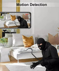 Compact Indoor Outdoor Wireless Security Camera With HD Night Vision And Cloud SD Storage, Motion Detection, shown in use.