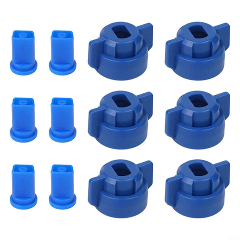 Anti Drift Spray Nozzle Set With High Pressure Fan Shaped Windproof Design For On Point Crop Spraying Drift Proof Durable Plastic 12 Pack Blue