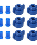 Blue Anti Drift Spray Nozzle Set With High Pressure Fan Shaped Windproof Design For On Point Crop Spraying 12 Pack