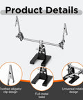 Four Piece Helping Hands Soldering Tool Set With Flexible Arms And Alligator Clips For DIY Electronics Hobby Projects Model Making And Light Soldering Beginner Friendly Repair Stand with metal base and alligator clip design.