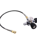 M18x1.5 DIN Valve Scuba Adapter For Paintball Fill Station With High Pressure Gauge 4500 PSI stainless steel close-up