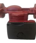 Front view of Cast Iron Circulator Pump 1/25 Hp Red With 0-17 GPM Flow, 0-19.5 Ft Head, 145 Psi Max, UL CSA Listed for hydronic heating