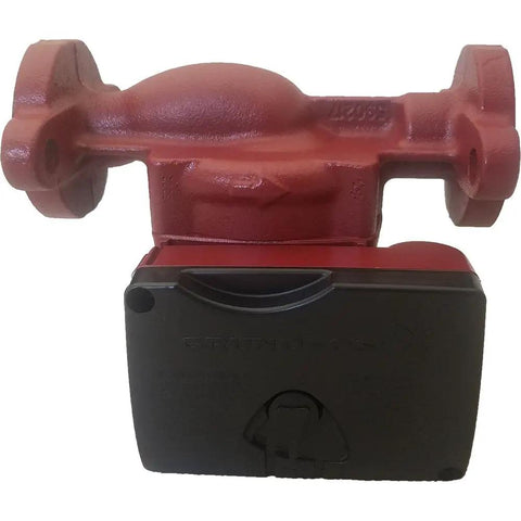 Front view of Cast Iron Circulator Pump 1/25 Hp Red With 0-17 GPM Flow, 0-19.5 Ft Head, 145 Psi Max, UL CSA Listed for hydronic heating