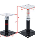 Adjustable Leveling Jacks 2 Pack for sagging beams, height adjustable 5 to 8 inch, galvanized steel construction.