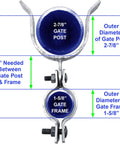 Heavy Duty Galvanized Chain Link Fork Latch For Fence Gates With Padlock Security Hole Case Of 25 detailed dimensions adjusting fitting.