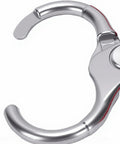 Close-up of metal hasp from Industrial Safety Lockout Tagout Kit With Six Hole Tamper Proof Hasp And Six Pin Cylinders Non Conductive Thermoplastic Body For Equipment Shutdown And Maintenance