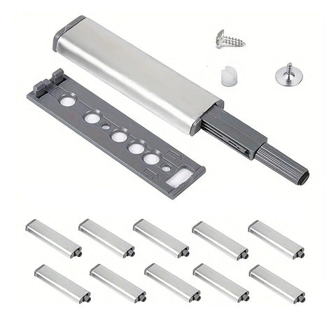 Magnetic Push Latch Locks With Soft Close Feature For Cabinets Doors Kitchen And Wardrobe 10 Pack Easy Install