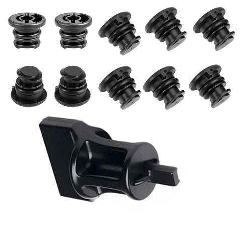Heavy Duty Car Engine Oil Pan Drain Plug 06L103801 With Removal Tool Repair Kit For VW Audi TSI Engines Golf GTI Passat Tiguan A3 A4 Q5 And More Awesome 11 Pack Set, black nylon plugs and metal tool