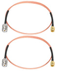 2 Pack SMA Male to SO239 UHF Female RG316 Coaxial Cable 2 Ft Long 50 Ohm High Performance Low Loss Antenna Cable for Ham Radio CB