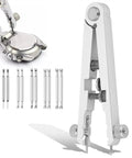 Watch Spring Bar Tool Kit With Pliers And 10 Tips, Pin Bar Tweezers For Quick Disassembly And Strap Replacement, Durable Aluminum Alloy Build In Silver