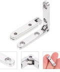 20 Pieces Zinc Alloy Box Hinges 90 Degree Decorative Folding Hardware For Jewelry Boxes And Mini Furniture, Silver Finish, Easy To Install.