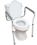 Adjustable And Detachable Toilet Safety Frame With Easy Grip Handles For Elderly And Disabled Use, aluminum frame over toilet