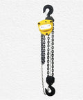 Top Tier Smooth Operator 10 Ton Manual Chain Hoist with heavy-duty steel hook and chains, perfect for industrial lifting.
