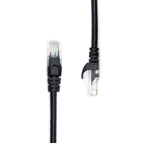 Cat6 Ethernet Patch Cable, 3 Foot, Snagless RJ45 With Gold-Plated Connectors, 10 Gbps High Speed, 250 MHz Bandwidth, Black