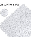 Top Rated Premium Heavy Duty Non Slip Shower Mat For Bathtub with suction cups and clear textured surface detail.