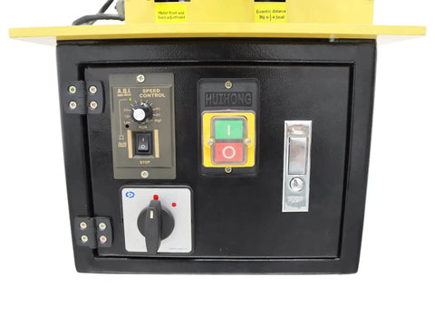 Control panel of the Pro Grade Electric Saw Blade Sharpener For Welding And Hacksaw Teeth With Built In LED Lamp.