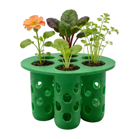 Hydroponic Seedling Starter Tray with Breathable Hole Design for no fuss soilless planting holding veggies and flowers.