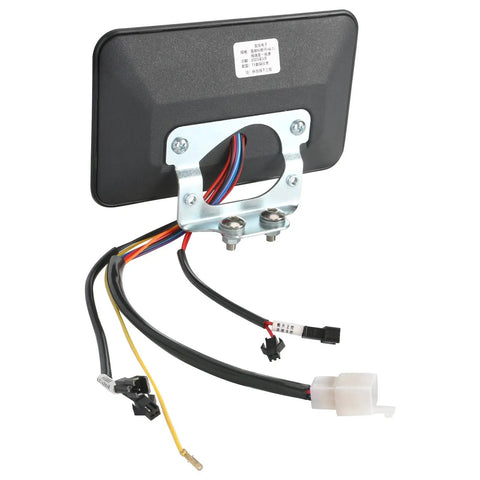 Back view of Dope All In One Electric Bike Display Meter 48V To 72V LCD Control Panel with exposed wires and mounting bracket