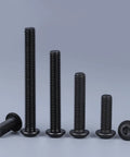 M6 X 12Mm Socket Cap Screws 100 Pack showing different lengths, black oxide finish, full thread for assembly use.