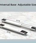 Heavy Duty Retractable Appliance Casters Adjustable 20 To 32 Inches base shown with size markings 20 IN and 32 IN for easy appliance moving.