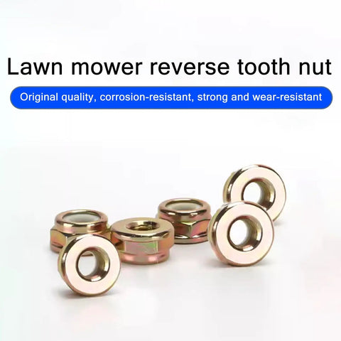 Six Pack M10x1.25 Left Hand Thread Collar Nuts For Universal Pivotrim String Trimmer Gear Head And Brush Cutter Nylon Insert