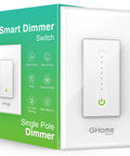 Smart Dimmer Switch That Jives With Alexa And Google Home, No Hub Needed, 2.4GHz Wi Fi, UL Certified, Single Pole, 1 Pack with packaging