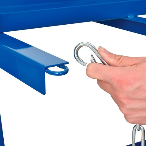 Big Time Vertical Bar Rack Straight Up Knockout Layout Handles Three Thousand Pounds Across Three Wide Bays Nailed Down Gear Storage For Pipes Boards Trim Conduit Built Like A Tank For Crews hook attachment detail