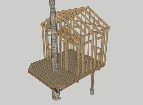 12x15 One Tree With Two Posts Bracket Kit For Outdoor Posts Hardware Included Wood Not Included Includes Galvanized Braces Nuts Bolts Tabs For A Built To Last Easy Install