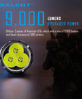 Ms03 13000 Lumen LED Flashlight With 3 Cree XHP70 2 LEDs Tactical EDC Light front view showing LED arrangement