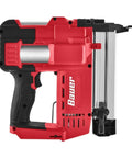 Cordless 18 Gauge Brad Nailer Drives Up To 60 Fasteners Per Minute Ditch Air Hoses This Slim Body Tool side view with ergonomic grip.