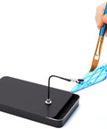 Metal Painting Stand Base Holder with 12 Magnetic Bendable Alligator Clip Sticks for Airbrush Spray and Gundam Model Parts Assembly