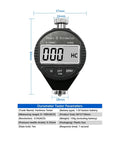 Dead Accurate Digital Shore Durometer Type A D C Hardness Tester Meter With Bright LCD Screen and alloy probe, showing measurement range.