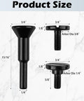 Cut Off Wheel Mounting Mandrel Holder For Three Eighths Inch And One Quarter Inch Arbor Holes Four Pack Die Grinder Accessories For Precise Fit Stable Mounting And Easy Switching shown with detailed dimensions.
