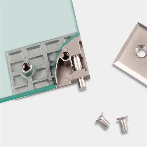 Beefy Zinc Alloy Glass Hinge Connector For Shower Door To Glass Corner Clamp Fixed Panel Mount Fit 5 To 8mm Glass Easy Install Durable Build