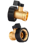 2 Pack Brass Hose Shut Off Valves Three Quarter Inch, Heavy Duty Water Stop For Garden Hoses, Sprayers And Nozzles, Easy Install, Leak Free, Durable, Fits All Standard Hoses, brass hose valves